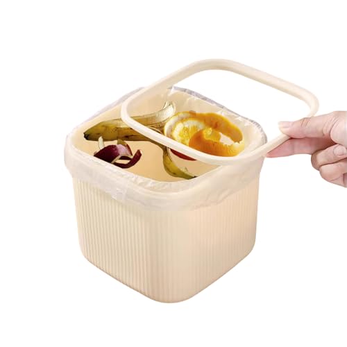 YYDSWTW Abfallbehälter Schreibtisch Müll kann rechteckiger Mülleimer mit Druckringen Design Staubbin Without lid von YYDSWTW