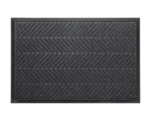 YYDSWTW Bodenmatte Eingangsmatte absorbierende Wasserabsorption wasserdichte Terrasse für Gartenhaus grau. 60 * 90cm von YYDSWTW