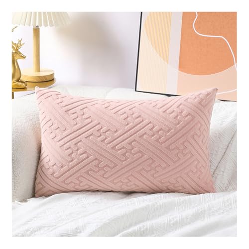 YYDSWTW Dekorative Kissenbezirk Kissenbedeckung Weiche Kissenabdeckung einfach für das Bett zu bedienend zu verwenden Rosa 30x50cm von YYDSWTW