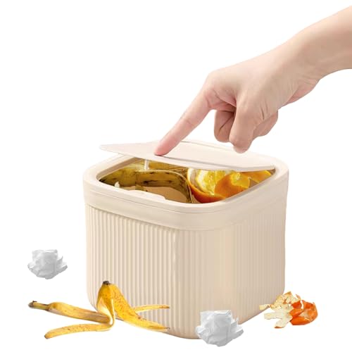 YYDSWTW Desktop -Müll -Dose -Wastepaper Bin Press Typ Deckel mit Deckel leicht zu reinigen Studienmüll Can With lid von YYDSWTW