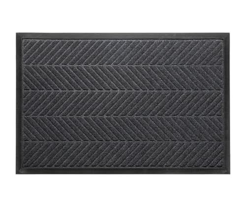 YYDSWTW Eingangsmatten Fußmatte Staub, die waschbarer Außentürmatte für Terrassengarten greift grau. 90 * 150cm von YYDSWTW