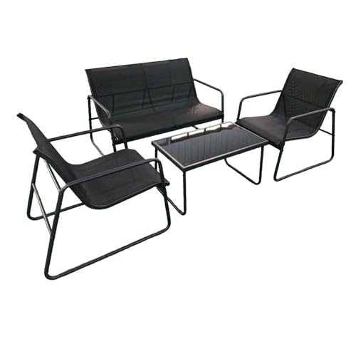 YYDSWTW Garten ESS -Set im Freien Sitzgelände Gartenstühle Rattan Rückenlehne wasserdicht für Pooldeck von YYDSWTW