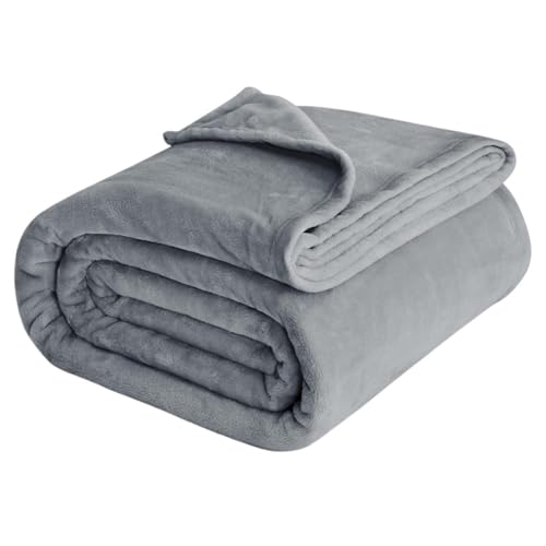 YYDSWTW Gemütliche Wurfdecke und Couch Wurf Flanell Fleece Plüsch weicher warmes Anti -statischer Fuzzy für Sektionsliebeneseat Liege hellgrau 120 * 200cm von YYDSWTW