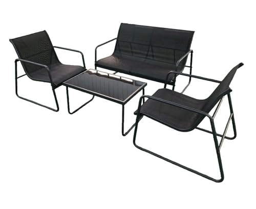 YYDSWTW Gesprächs -Set Garten ESS -Set Gartentisch Rattan Rückenlehne für Kaffeehaus Pool amerikanisch von YYDSWTW