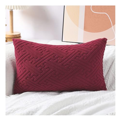 YYDSWTW Kissenbedeckung Kissenhülle Weiche Kissenabdeckung einfach zu bedienen für Betthäuser eingesetzt rot 60x70cm von YYDSWTW