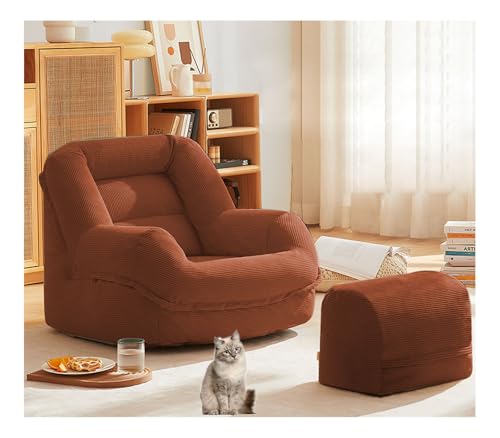 YYDSWTW Lazy Sofa Lounge Stuhl Schläfersofa Abnehmbare Abdeckung Ergonomisches Design Schlafzimmersofa braun YYDSWTW Lazy Sofa Lounge Stuhl Schläfersofa Abnehmbare Abdeckung Ergonomisches Design Schlafzimmersofa braun von YYDSWTW