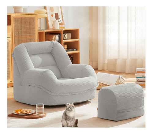 YYDSWTW Lazy Sofa Lounge Stuhl Schläfersofa Abnehmbare Abdeckung Ergonomisches Design Schlafzimmersofa hellgrau YYDSWTW Lazy Sofa Lounge Stuhl Schläfersofa Abnehmbare Abdeckung Ergonomisches Design Schlafzimmersofa hellgrau von YYDSWTW