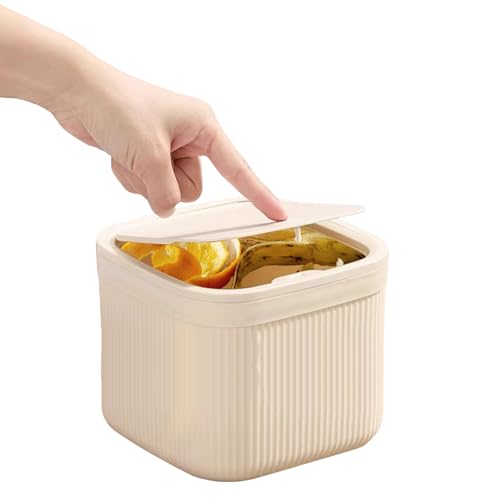 YYDSWTW Müll kann Mini Mülleimer Square mit Druckringen entwerfen tragbare With lid von YYDSWTW