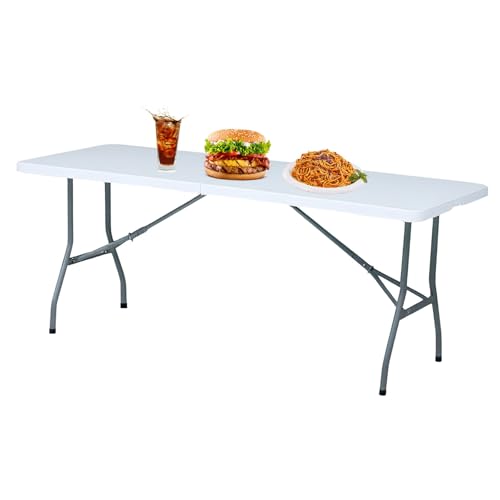 YYDSWTW Outdoor -Klapptisch und Picknicktisch mit HDPE -Tischplatte für wasserdichte Garten und Terrasse von YYDSWTW