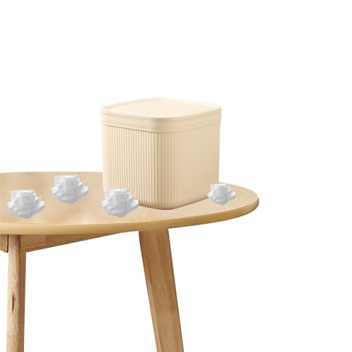 YYDSWTW Schreibtischmüll Can Müll Can hygienische Deckel mit Druckringen With lid von YYDSWTW