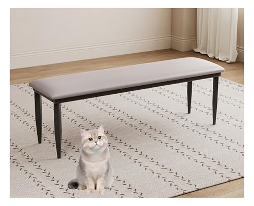 YYDSWTW Sitzhocker Ende der Bettbank gepolsterte Bank Dicker gepolsterter Sitz mit niedriger Bank Wohnzimmerbank LightGray 100 * 30 * 48cm von YYDSWTW