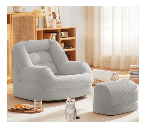 YYDSWTW Sofa Bett faules Sofa Schlafsofa Waschabdecke Kompakte Couch Lesung Lounge hellgrau von YYDSWTW