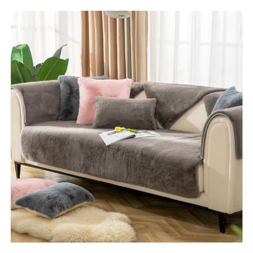 YYDSWTW Sofa-Schonbezüge, super rutschfest, Schutz für 3-Sitzer, Wasserabweisende Bezüge für Couch, weich, stilvoll, waschbar, geeignet für L-Form 70 * 180cm braun von YYDSWTW