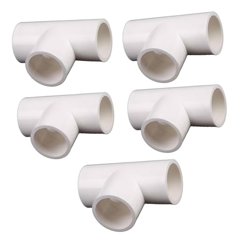 YYDSWTW T-Shinde-Stecker 3-Wege PVC-Anpassung für Gartenbewässerung und Klempnerstraße Dauerhafte T-förmige Kopplung weiß 40mm von YYDSWTW