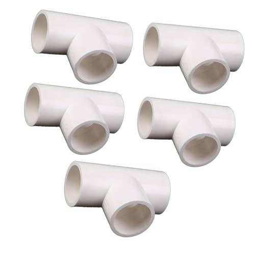 YYDSWTW T-förmiger Kupplungsstecker 3-Wege PVC-Anpassung zur Sanitär- und Wasserverteilung weiß 25mm von YYDSWTW