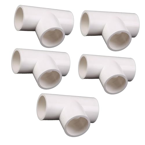YYDSWTW Tee-Stecker 3-Wege PVC-Anpassung für Abflussrohre und Gartenstütze Struktur Langlebige T-förmige Kopplung weiß 32mm von YYDSWTW