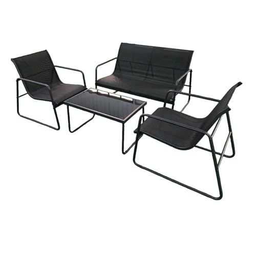 YYDSWTW Terrasse Set Garden ESS-Set 4-teiliger Tischglas Tisch wasserdicht für Terrassenbalkon YYDSWTW Terrasse Set Garden ESS-Set 4-teiliger Tischglas Tisch wasserdicht für Terrassenbalkon von YYDSWTW