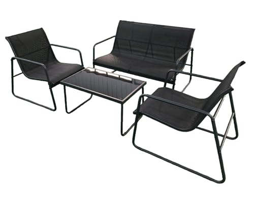 YYDSWTW Terrasse Set Outdoor Möbel Set Gartenstühle Mesh Chairs Metall Rahmenmöbel für Patio Poolside von YYDSWTW