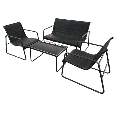 YYDSWTW Terrasse Set im Freien Set Set Gartenstühle Temperierter Glas Tisch für Terrasse Hinterhof von YYDSWTW