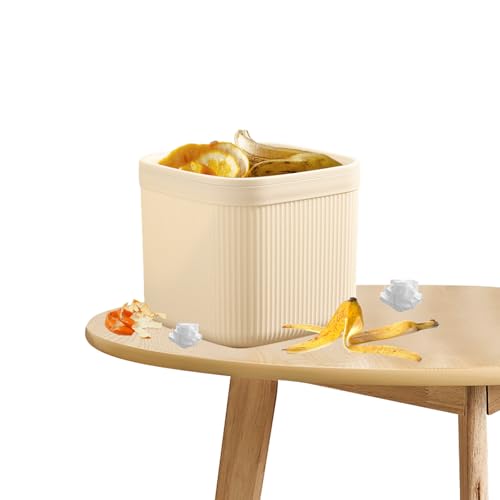 YYDSWTW Wastebasket Mini Mülleimer Bin Square Mülleimer mit Plastikmüll aus Deckel. Without lid von YYDSWTW
