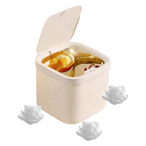 YYDSWTW Wastebasket Small Mülleimer Square Müll kann leicht tragbar für kleine Abfälle sind With lid von YYDSWTW