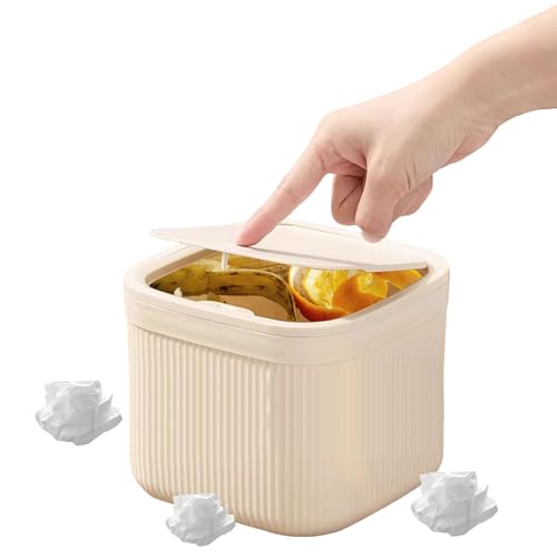 YYDSWTW Wastepaper Bin Mülleimer mit Druckringen Design tragbar einfach zu reinigen Untersuchungen With lid von YYDSWTW
