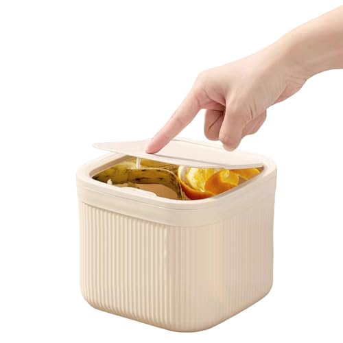 YYDSWTW Wastrohr -Müll -Mülleimer mit Plastikmüll mit Lid Hygienic Deckel Tischmüll Can With lid von YYDSWTW