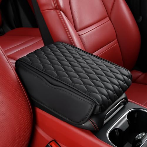 YYFYYDS Auto Armlehne Box Pad,Kompatibel mit VW T-ROC Tacqat Tayron AMAROK Lamando,Automotive Interieur,1-Black von YYFYYDS