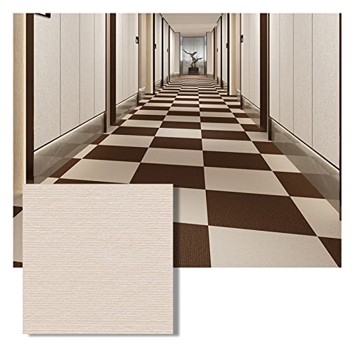 10 Stück Teppichfliesen, Selbstklebender Quadratischer Teppich, rutschfeste Kommerzielle Teppichbodenfliesen, Spleißen Von Teppichfliesen Für Den Wohnbereich(Size:60x60cm,Color:Khaki) von YYGDPFLSXSB