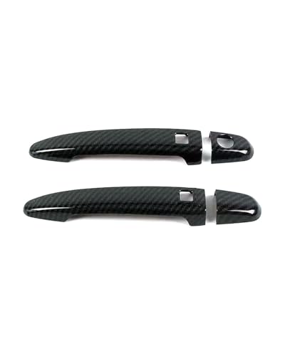 Scratch Protection Kompatibel Mit Toyota Highlander 2008-2013 Zweifach Intelligente Türgriffverkleidung Mit Einzelloch Chromzierleiste Kratzschutz Türgriffabdeckung(2 doors carbon fiber pattern) von YYGGWL