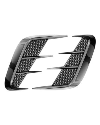 YYGGWL Lufteinlass Schaufel 1 Paar Seite Flow Vent Vent Flügel Abdeckung Aufkleber Auto Luftstrom Stoßstange Lufteinlass Haube Aufkleber Autos Außen Universal(Black) von YYGGWL