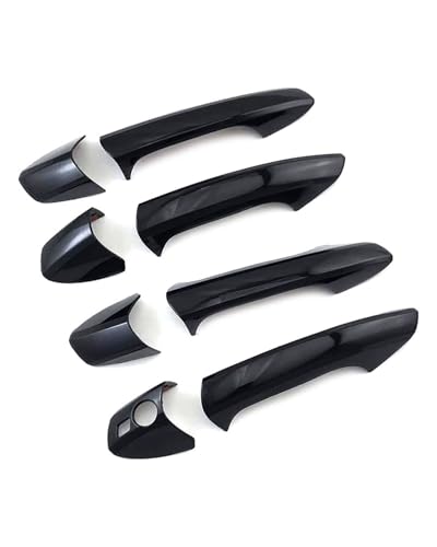 YYGGWL Scratch Protection Für Benz CLA-Klasse 2014-2019 Vollumhüllender Einloch Türgriff Türschalenzuggriff Dekorationszubehör Türgriffabdeckung(1 smart bright black) von YYGGWL