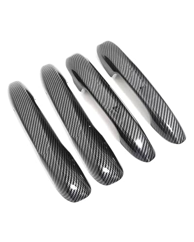 YYGGWL Scratch Protection Für Benz GLA GLB GLC GLE-Klasse 2022-2024 Rechtsfahrer Lochloser Türgriff Dekorative Türschalenzuggriff Zubehör Türgriffabdeckung(Carbonfaser-Muster) von YYGGWL