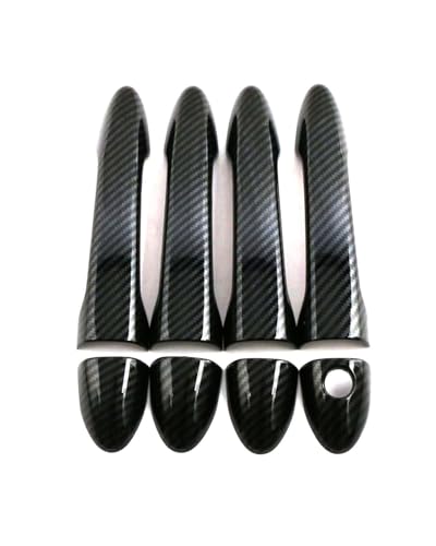 YYGGWL Scratch Protection Für Buick Excelle GT 2015 Türgriffverkleidung Mit Einzelloch Kratzschutzfolie Für Türschalen-Upgrade-Zubehör Türgriffabdeckung(Carbonfaser-Muster) von YYGGWL
