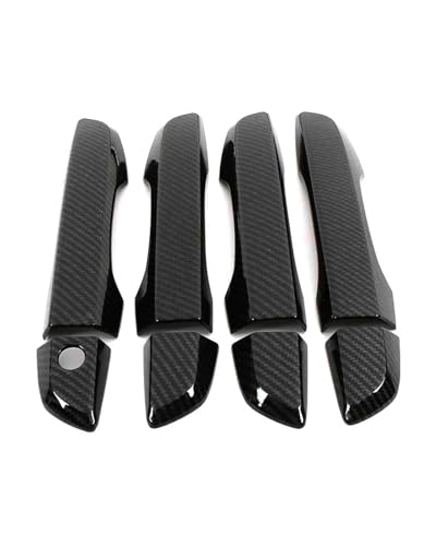 YYGGWL Scratch Protection Für Crider 2019-2024 Einloch Türgriff Zierrahmen Außenkratzschutz Abdeckung Für Türgriffschale Türgriffabdeckung(Carbonfaser-Muster) von YYGGWL