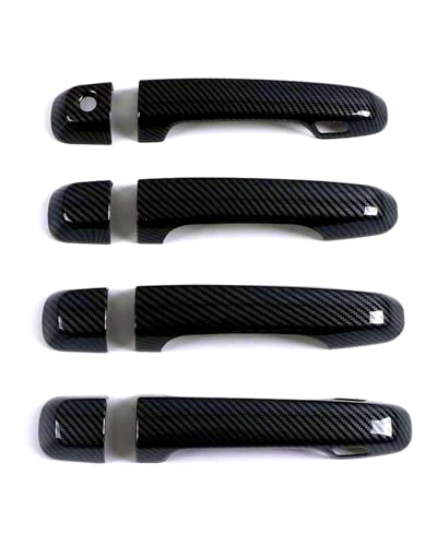 YYGGWL Scratch Protection Für Lexus LX570 J200 2007-2022 Zweifach Intelligente Türgriffverkleidung Mit Einzelloch Kratzschutzfolie Für Tuning Türgriffabdeckung(Carbonfaser-Muster) von YYGGWL