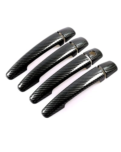 YYGGWL Scratch Protection Für Peugeot 208 308 408 3008 207 407 2006-2023 Türgriffabdeckung Einloch Kratzfest Türschalen-Schutz Türgriffabdeckung(Carbonfaser-Muster) von YYGGWL