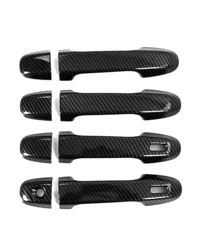 YYGGWL Scratch Protection Für Subaru Forester 2019-2024 Einloch Doppelt Intelligenter Türgriff Zierrahmen Modifikationszubehör Für Griffschale Türgriffabdeckung(Carbonfaser-Muster) von YYGGWL