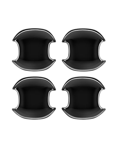 YYGGWL Scratch Protection Für Toyota Alphard40 Baureihe 2024 Einloch Türgriff & Dekorative Türschalenzuggriff Zubehörset Türgriffabdeckung(Small door bowl bright black) von YYGGWL