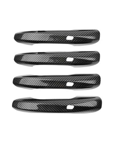 YYGGWL Scratch Protection Kompatibel Mit Benz A/B/C/E/S-Klasse 2022-2024 Rechtsfahrer Lochloser Türgriff Dekorative Türschalenzuggriff Zubehör Türgriffabdeckung(4 smart carbon fiber pattern) von YYGGWL