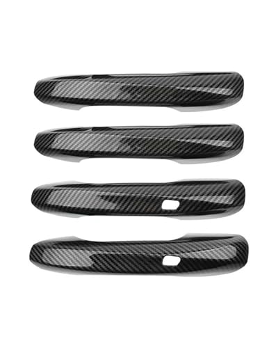 YYGGWL Scratch Protection Kompatibel Mit Benz A/B/C/E/S-Klasse 2022-2024 Rechtsfahrer Lochloser Türgriff Dekorative Türschalenzuggriff Zubehör Türgriffabdeckung(Dual smart carbon fiber pattern) von YYGGWL