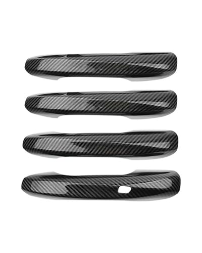 YYGGWL Scratch Protection Kompatibel Mit Benz A B C E S-Klasse 2022-2024 Fahrertürgriff Links Dekorative Türschalenzuggriff Zubehör Türgriffabdeckung(Carbonfaser-Muster) von YYGGWL
