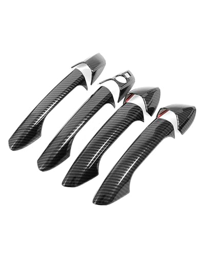 YYGGWL Scratch Protection Kompatibel Mit Benz C-Klasse 2007-2014 Vollumhüllender Türschalenzuggriff Teilabdeckung Türgriffabdeckung(1 Smart carbon fiber pattern) von YYGGWL