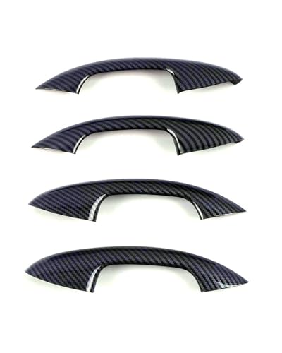 YYGGWL Scratch Protection Kompatibel Mit Benz GLC-Klasse 2023 Türgriff Dekorativer Chromleisten-Zugschale Kratzfester Aufrüstzubehör Türgriffabdeckung(Carbonfaser-Muster) von YYGGWL