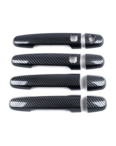 YYGGWL Scratch Protection Kompatibel Mit C1 2015-2022 Einloch Dual-Smart Türgriff Mit Schalenzieher Dekorationsleisten Kratzschutz-Set Türgriffabdeckung(Carbonfaser-Muster) von YYGGWL