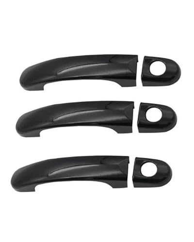 YYGGWL Scratch Protection Kompatibel Mit Caddy T5 T6 Türgriffleiste Transport Kratzschutz Schutzfolie Türgriffabdeckung(3 doors-3 holes matte black) von YYGGWL