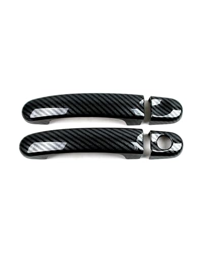 YYGGWL Scratch Protection Kompatibel Mit Caravelle Transporter T5 T6 2003-2019 Türschale Einloch Griffleiste Türgriffabdeckung(2 doors carbon fiber pattern) von YYGGWL