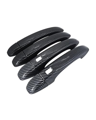 YYGGWL Scratch Protection Kompatibel Mit Clio E-Tech UK 2023-2024 Lochloser Dual-Smart Türgriff Mit Schalenzieher Türgriffabdeckung(Carbonfaser-Muster) von YYGGWL