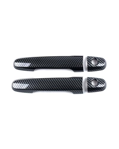 YYGGWL Scratch Protection Kompatibel Mit Daihatsu Terios J200 2007-2022 Doppelloch Türgriff Mit Schalenzieher Dekorationsleisten Kratzschutz-Set Türgriffabdeckung(2 doors carbon fiber pattern) von YYGGWL