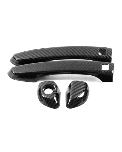 YYGGWL Scratch Protection Kompatibel Mit Hyundai Solaris 2018-2022 Doppelt Intelligente Türgriffschale Lochlos Kratzschutz Für Tuning Zubehör Türgriffabdeckung(2 doors carbon fiber pattern) von YYGGWL